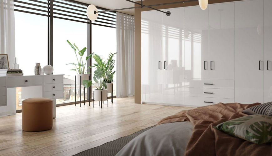 Beautifully fitted, modern and bespoke bedroom wardrobes will create a minimalist vibe.