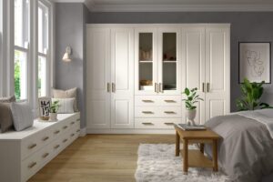 bedroom decor with modern wardrobe