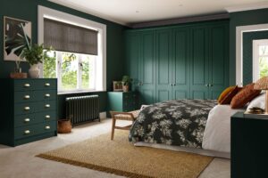 green fitted wardrobes