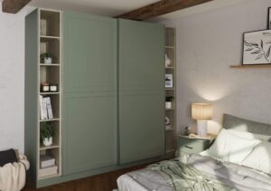 sage green wardrobes sliding doors