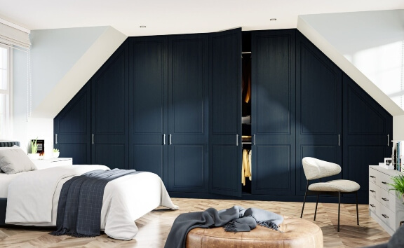 dark blue modern wardrobes