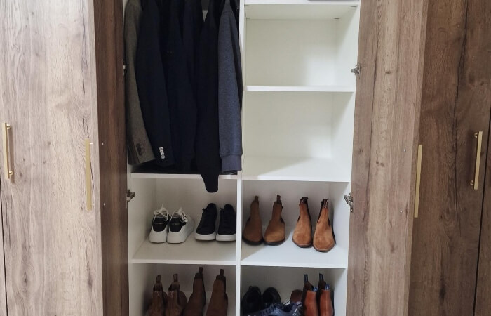 inside modern wardrobes for bedroom organisation