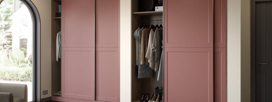 red fitted wardrobes