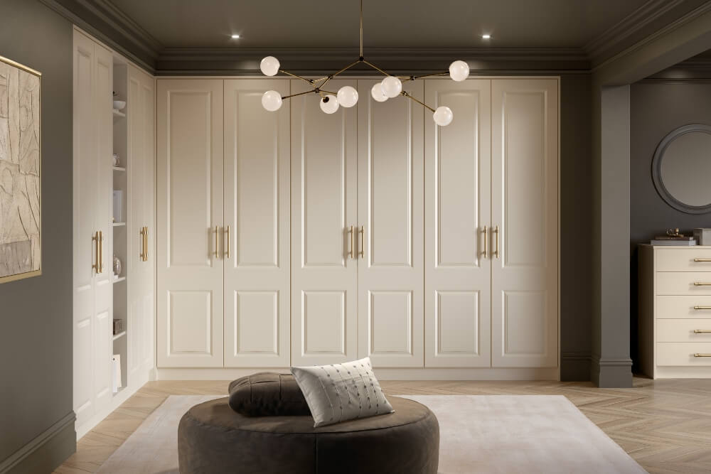 cream fitted wardrobes