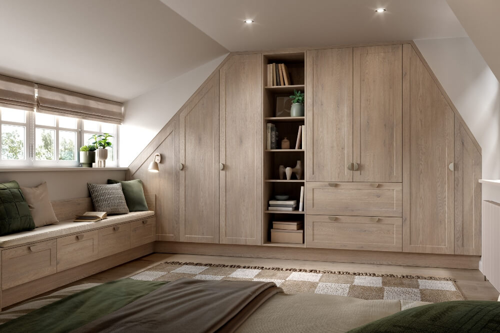 wood effect fitted wardrobes
