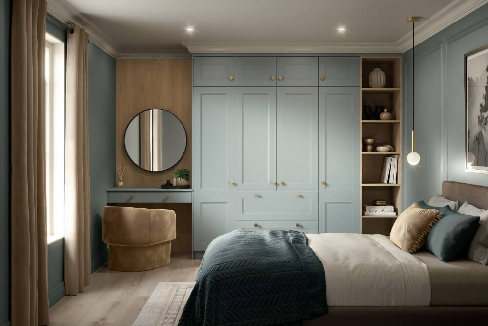 powder blue wardrobes
