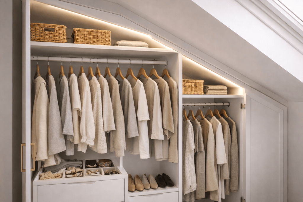 attic storage ideas for clothing